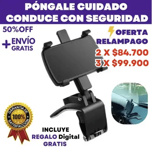 Soporte Universal Magnético para Teléfono de Carro 360 + REGALO digital GRATIS