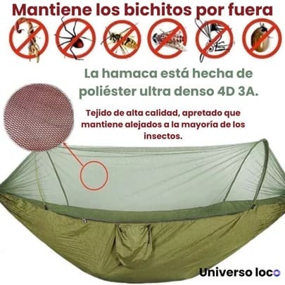 Hamaca antibichitos para camping®