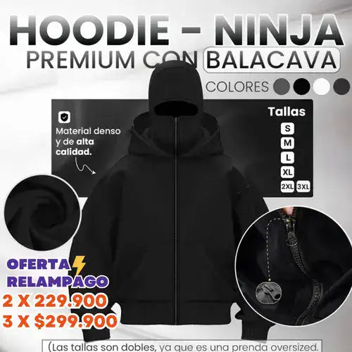 Balaclava Hoodie™ - El buzo con capota pasamontañas para un estilo callejero brutal