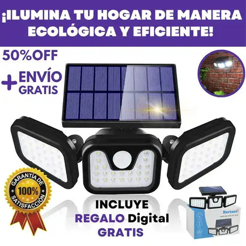 EcoLuz Solar Lámpara solar LED + REGALO digital INCLUIDO