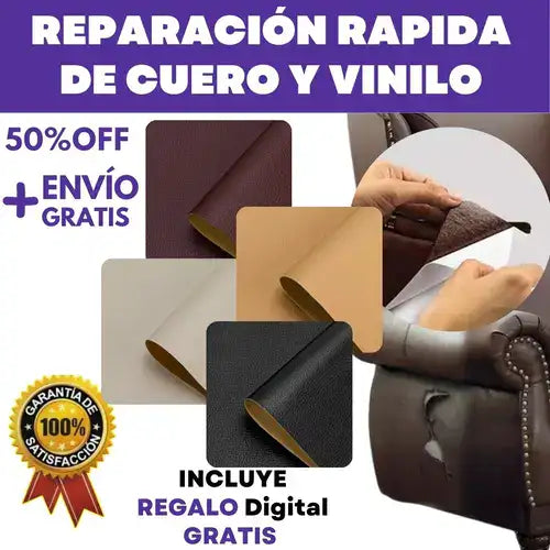 Reparador Adhesivo De Cuero y Vinilo + REGALO Digital GRATIS