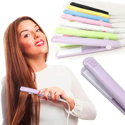 ¡Luce perfecta donde sea que vayas! Plancha Mini Viajera para Cabello de Cerámica