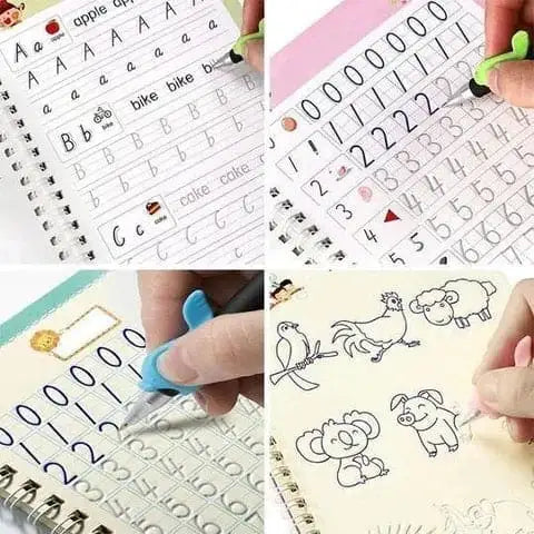 SUPER KIT DE 4 LIBROS DE CALIGRAFIA TINTA MÁGICA + 2 REGALOS Digitales GRATIS