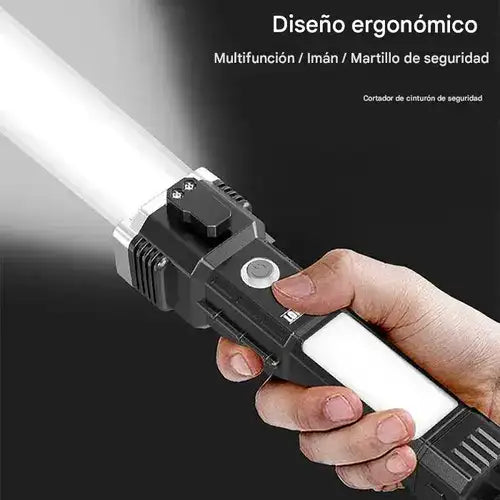 Linterna portátil de mano LED recargable súper brillante