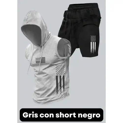 ¡Confort y Estilo! Conjunto de 2 Piezas para Hombre con Estampado