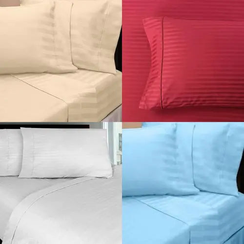 SET X4 Sábanas Tela Premium 600 Hilos para un Sueño Perfecto + REGALO digital INCLUIDO