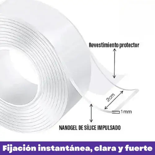 Adherente Pro® La Cinta Doble Faz Reutilizable y Lavable 3MT