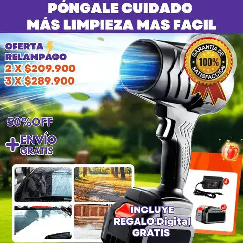 Soplador Eléctrico Multifuncional Inalámbrico Doble Batería + REGALO Digital GRATIS