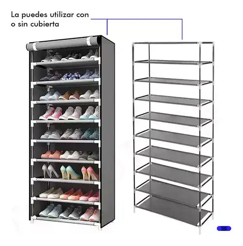 Zapatero Organizador de 9 Niveles. ¡Hasta 27 pares ordenados en un solo lugar!