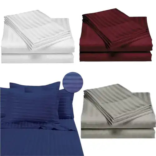 SET X4 Sábanas Tela Premium 600 Hilos para un Sueño Perfecto + REGALO digital INCLUIDO