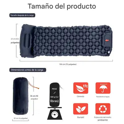 Colchoneta ultraligera y compacta: ideal para viajes y aventuras