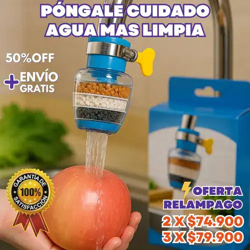 Agua más limpia en un dos por tres con ClariAgua. Filtro de Agua
