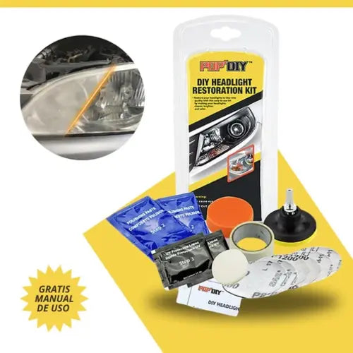 SUPER KIT PARA TALADRO Y PULIDORA RESTAURADOR DE FAROLAS PARA CARROS Y MOTOS