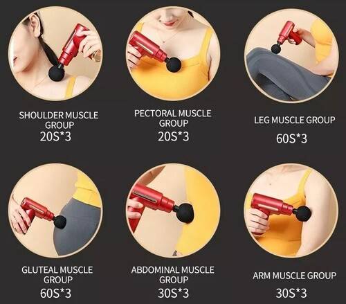 Pistola de Masaje 4 en 1 | Relajación Total en Minutos