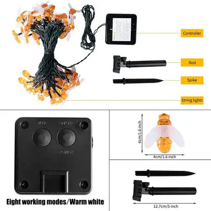 Luces Solares de Abejas LED 🐝 – Dale vida y magia al jardín con energía solar