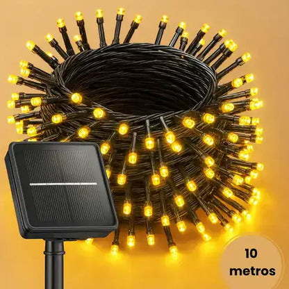 Luz Solar Navideña Mágica 10 MTS✨ – Ilumina la casa sin cables ni enchufes