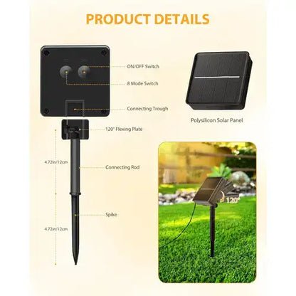 Luz Solar Navideña Mágica 10 MTS✨ – Ilumina la casa sin cables ni enchufes