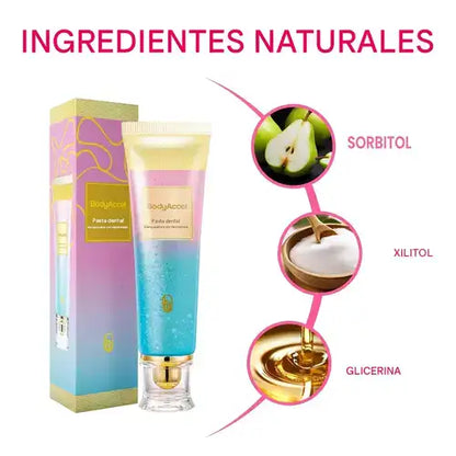 Pasta dental blanqueadora triple con niacinamida y sin flúor