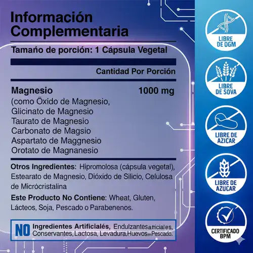 Magnesium Complex 8-EN-1 – Energía, Descanso y Fuerza en Cada Cápsula