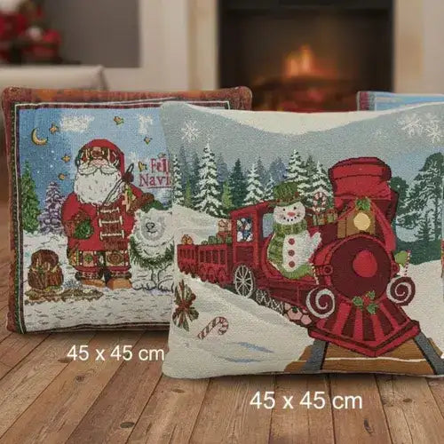 SET DE 4 Fundas Navideñas Premium — ¡Transforma tu sala en segundos!