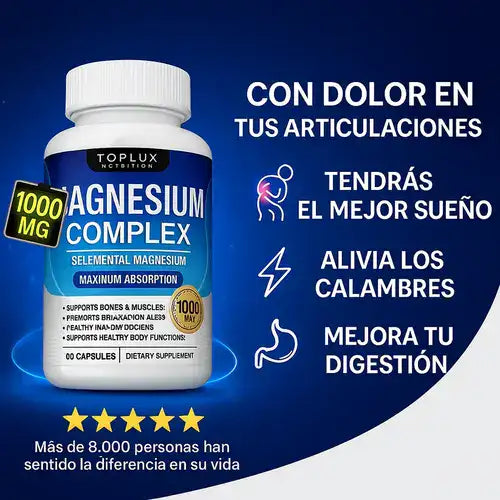 Magnesium Complex 8-EN-1 – Energía, Descanso y Fuerza en Cada Cápsula