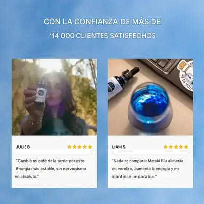 Meraki Blu USP Grade – Potencia la mente, energía y foco al siguiente nivel