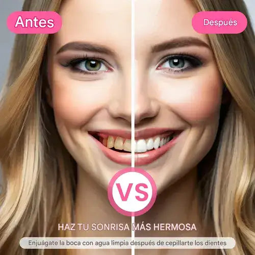 Pasta dental blanqueadora triple con niacinamida y sin flúor