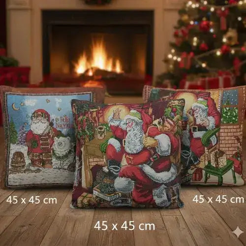 SET DE 4 Fundas Navideñas Premium — ¡Transforma tu sala en segundos!