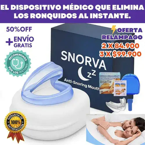 Snorva® - Protector Bucal Anti-Bruxismo y Ronquidos