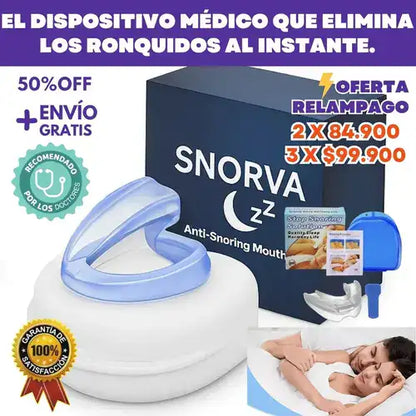 Snorva® - Protector Bucal Anti-Bruxismo y Ronquidos