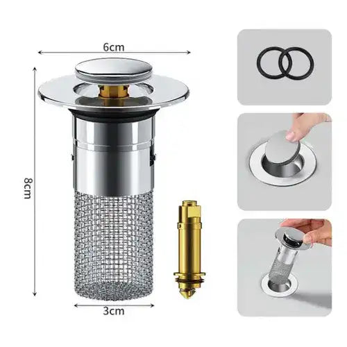 Filtro Pro. Tapón para drenaje. La Solución Rápida para Evitar Olores y Residuos en tu Casa