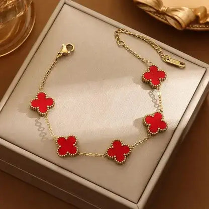 Pulsera de Prosperidad® La Pulsera Van Cleef Viral con Baño de Oro 18K