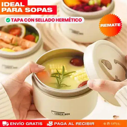 Set X4: porta-comidas + lonchera térmica + REGALO Digital GRATIS