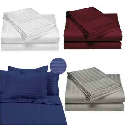 SET X4 Sábanas Tela Premium 600 Hilos para un Sueño Perfecto + REGALO digital INCLUIDO