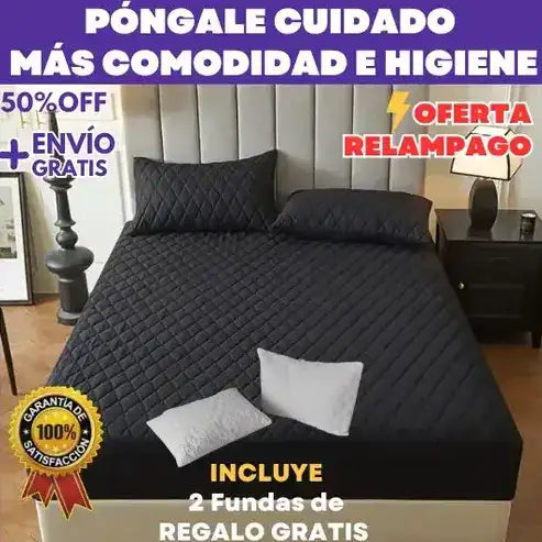 Protector de Colchón con 2 Fundas de Regalo