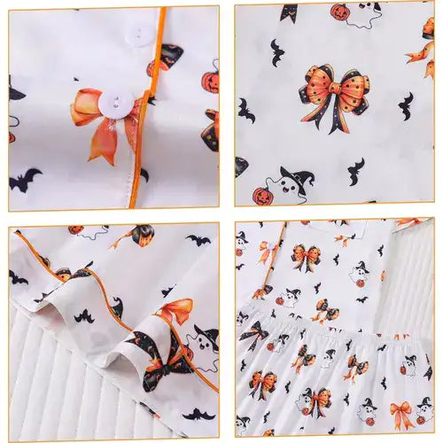 Conjunto de Pijama con Estampa de Fantasma y Calabaza + REGALO Digital GRATIS