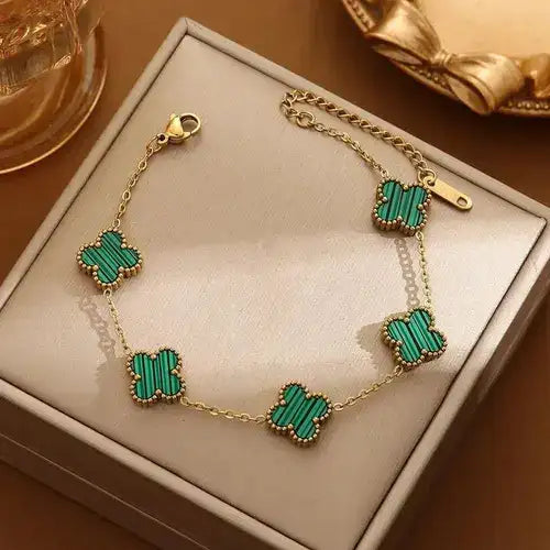Pulsera de Prosperidad® La Pulsera Van Cleef Viral con Baño de Oro 18K