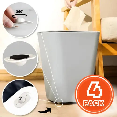 PACK 4 Ruedas Autoadhesivas 360° para muebles + REGALO Digital GRATIS